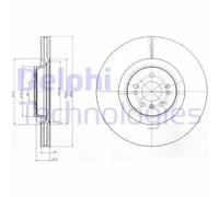 2x Disco freno ventilato BG9060C DELPHI per MERCEDES-BENZ L CLASSE R