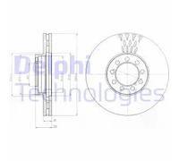 2x Disco freno ventilato BG9062 DELPHI per IVECO DAILY IV Pianale piatto/Telaio