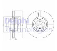 Disco freno DELPHI BG9063C anteriore, ventilato, 1 Pezzo