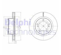 2x Disco freno ventilato BG9067 DELPHI per TOYOTA LAND CRUISER 200