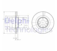 2x Disco freno ventilato BG9104 DELPHI per MAZDA FORD USA