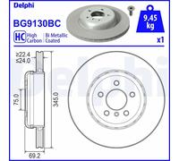 2x Disco freno ventilato BG9130BC DELPHI per BMW 6 Cabriolet 7 5 5 Gran Turismo