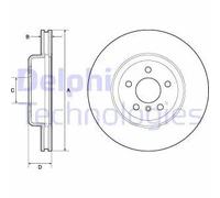 Disco freno DELPHI BG9154C anteriore, ventilato, altamente carbonizzato, 1 Pezzo
