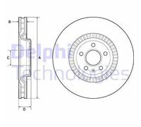 DELPHI BG9171C Disco freno