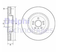 2x Disco freno ventilato BG9175C DELPHI per MERCEDES-BENZ CLASSE M L GLE