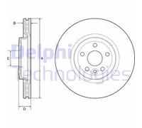 DELPHI BG9177C Disco freno