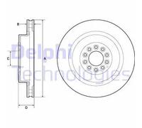 2x Disco freno ventilato BG9182C DELPHI per JAGUAR S-TYPE II XJ