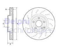 DELPHI BG9189C Disco freno