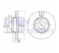 DELPHI BG9212 Disco freno