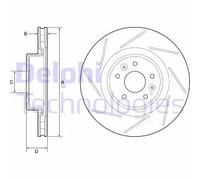 Delphi Disco freno BG9224C ventilato Kit coppia Anteriore per Renault Megane III Coupé