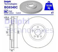 2x Disco freno ventilato BG9340C DELPHI per MINI BMW
