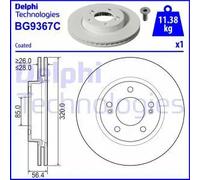 BG9367C Kit coppia dischi freno Delphi Anteriore per SSANGYONG REXTON