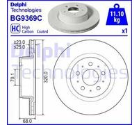 Delphi Disco freno BG9369C anteriore ventilato per Tesla Model 3