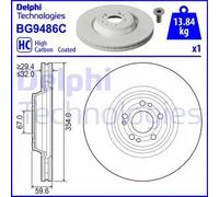2x Disco freno ventilato BG9486C DELPHI per MERCEDES-BENZ GLE GLE Coupe