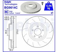 2x Disco freno ventilato BG9614C DELPHI per MERCEDES-BENZ