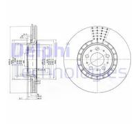 2x Disco freno ventilato BG9783C DELPHI per VOLVO XC90 I XC90 I VAN