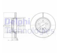 Delphi Disco freno BG9789 Ventilato posteriore Ø345 mm per BMW 7 Coppia