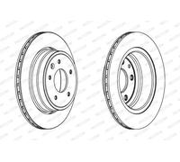 2x Disco freno ventilato DDF1004 FERODO per JAGUAR DAIMLER