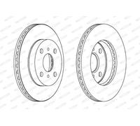 2x Disco freno ventilato DDF1084C FERODO per TOYOTA YARIS VERSO YARIS