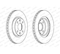 2x Disco freno ventilato DDF1096C FERODO per RENAULT NISSAN DACIA LADA DAIHATSU