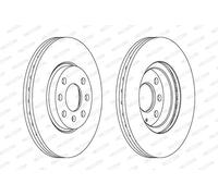 2x Disco freno ventilato DDF1131 FERODO per OPEL CORSA C COMBO Tour