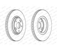 2x Disco freno ventilato DDF1205 FERODO per RENAULT LAGUNA II