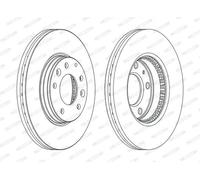 2x Disco freno ventilato DDF1210C FERODO per MAZDA 6 Hatchback 6 Tre volumi