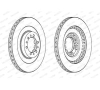 2x Disco freno ventilato DDF1212 FERODO per MITSUBISHI L200 PAJERO SPORT I