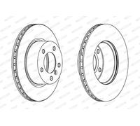 Dischi freno FERODO DDF1229C anteriore, ventilato, 2 Pezzo