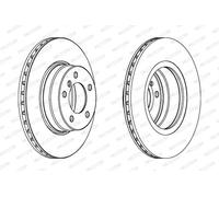 Ferodo Dischi freno DDF1241C anteriore ventilato - 2 pezzi