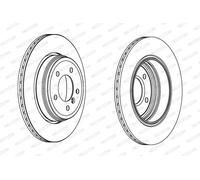 2x Disco freno ventilato DDF1260C FERODO per BMW 5 5 Touring 6 6 Cabriolet