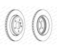 Dischi freno FERODO DDF1280C posteriore, ventilato, 2 Pezzo