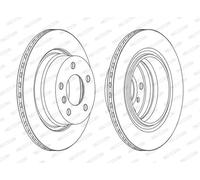 2x Disco freno ventilato DDF1285C FERODO per BMW Z4 Roadster Z4 Coupé