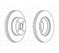 2x Disco freno ventilato DDF1294C FERODO per TOYOTA COROLLA COROLLA Tre volumi