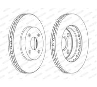 2x Disco freno ventilato DDF1309C FERODO per TOYOTA COROLLA Tre volumi COROLLA
