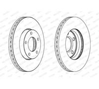 2x Disco freno ventilato DDF1311C FERODO per MAZDA 5 3 Tre volumi 3