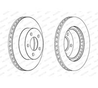 2x Disco freno ventilato DDF1471 FERODO per FORD USA EXPLORER