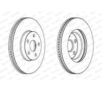 Dischi freno FERODO DDF1484C anteriore, ventilato, 2 Pezzo