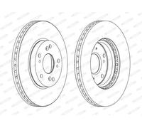Ferodo Disco freno DDF1557C anteriore ventilato 2 pezzi – Honda Accord VII