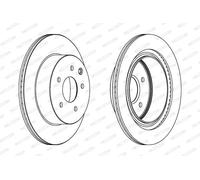 2x Disco freno ventilato DDF1579C FERODO per NISSAN RENAULT INFINITI