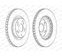 Dischi freno FERODO DDF1596C anteriore, ventilato, 2 Pezzo