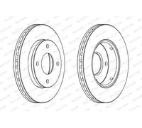 2x Disco freno ventilato DDF1621C FERODO per SMART MITSUBISHI