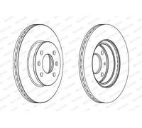 2x Disco freno ventilato DDF1636C FERODO per HYUNDAI GETZ