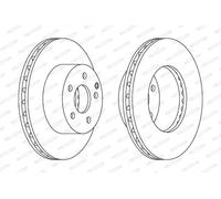 2x Disco freno ventilato DDF1668 FERODO per TOYOTA AURIS COROLLA Tre volumi