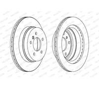 Dischi freno FERODO DDF1697C posteriore, ventilato, 2 Pezzo