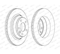 2x Disco freno ventilato DDF1698C FERODO per VW TOUAREG MULTIVAN T5