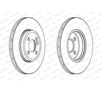 Ferodo Dischi freno DDF1711C anteriore, ventilato, 2 pezzi