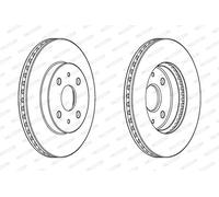 2x Disco freno ventilato DDF1758C FERODO per DAIHATSU SUBARU