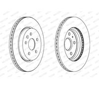 Dischi freno FERODO DDF1805C posteriore, ventilato, 2 pezzo