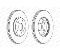 2x Disco freno ventilato DDF1869C FERODO per OPEL CHEVROLET